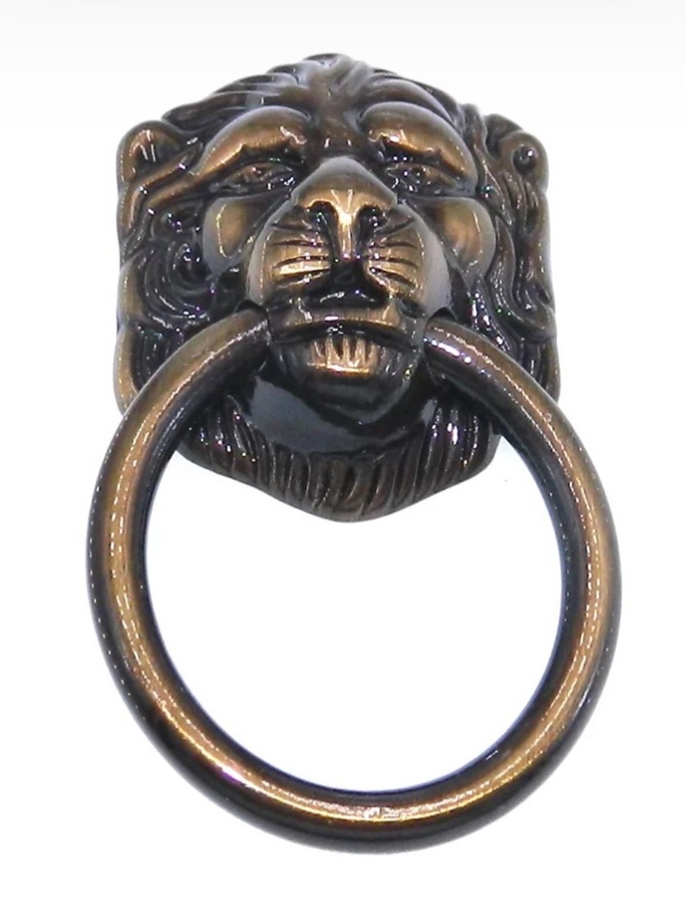 America Traditional Classics Antique Brass Lion Head Ring 1 3/8” Pulls 17